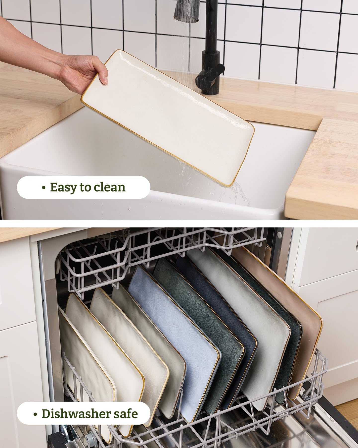 Famiware Ocean Series dishwasher-safe plate ready for cleaning