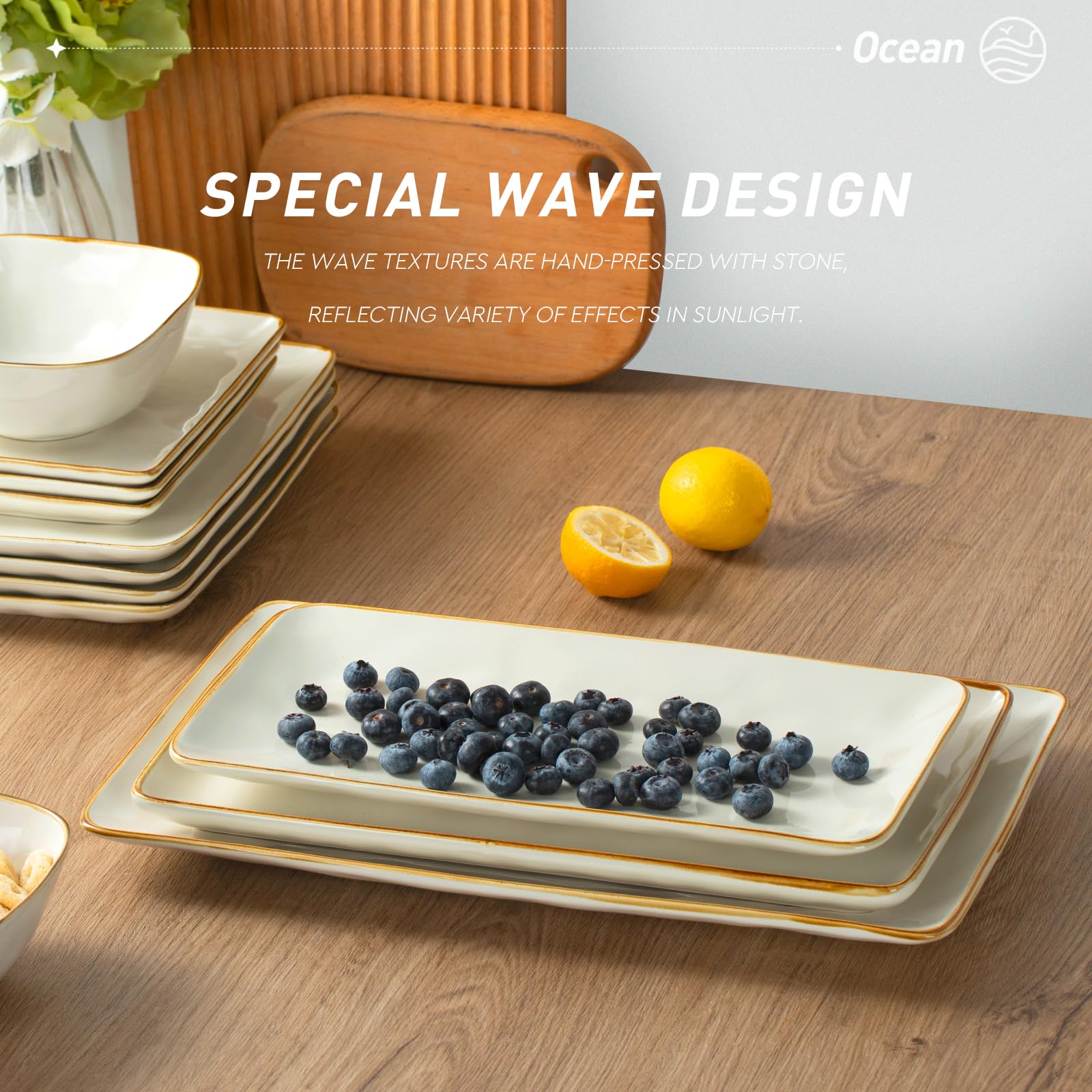 Famiware Ocean Series microwave-safe plate for reheating