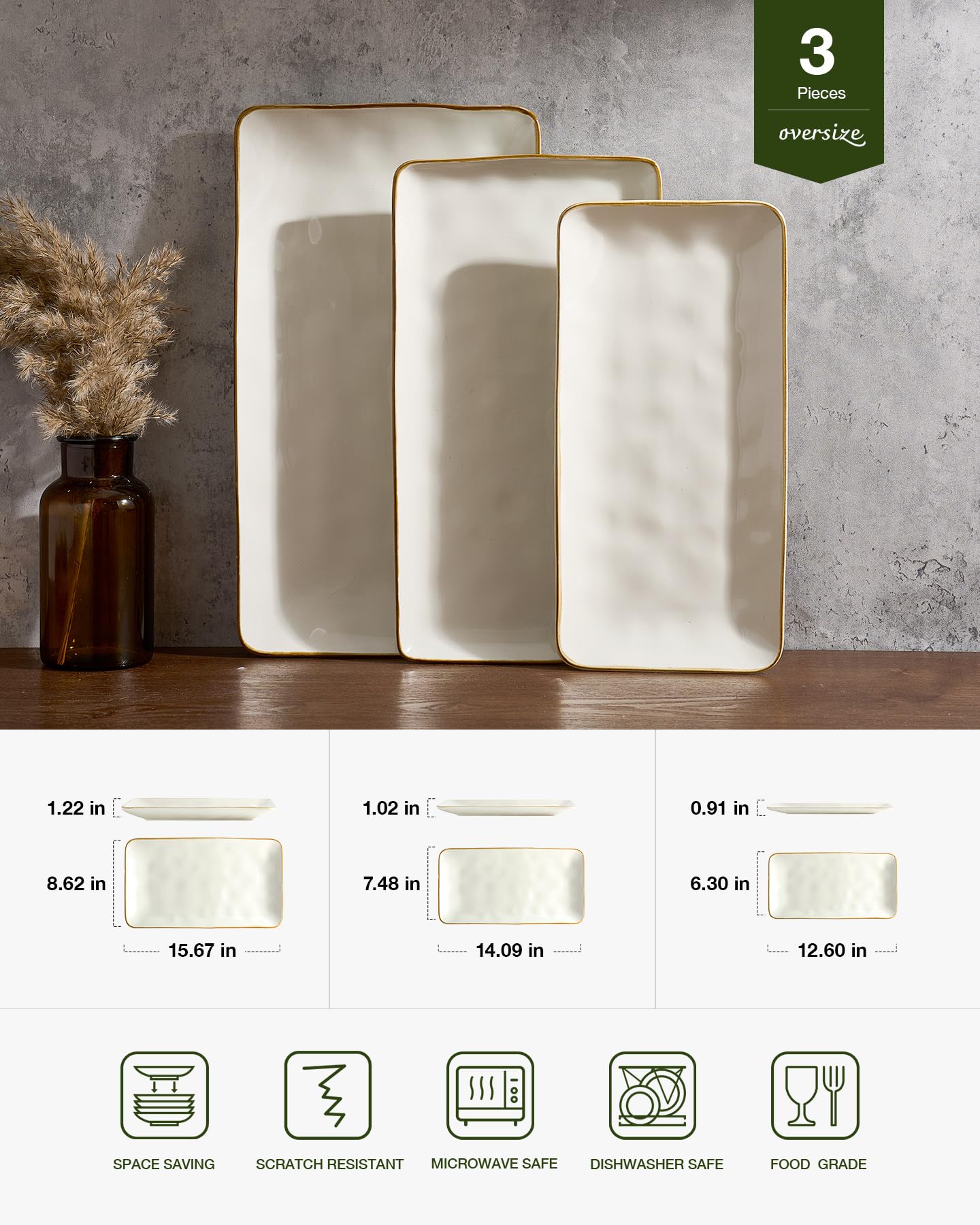 Famiware Ocean Series medium platter for cheeses and sides