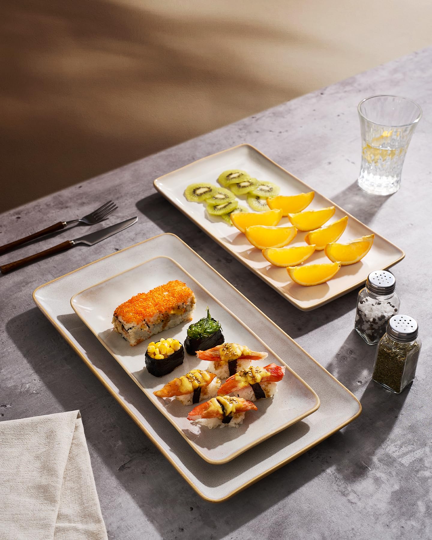 Famiware Ocean Series sturdy stoneware with a textured finish.
