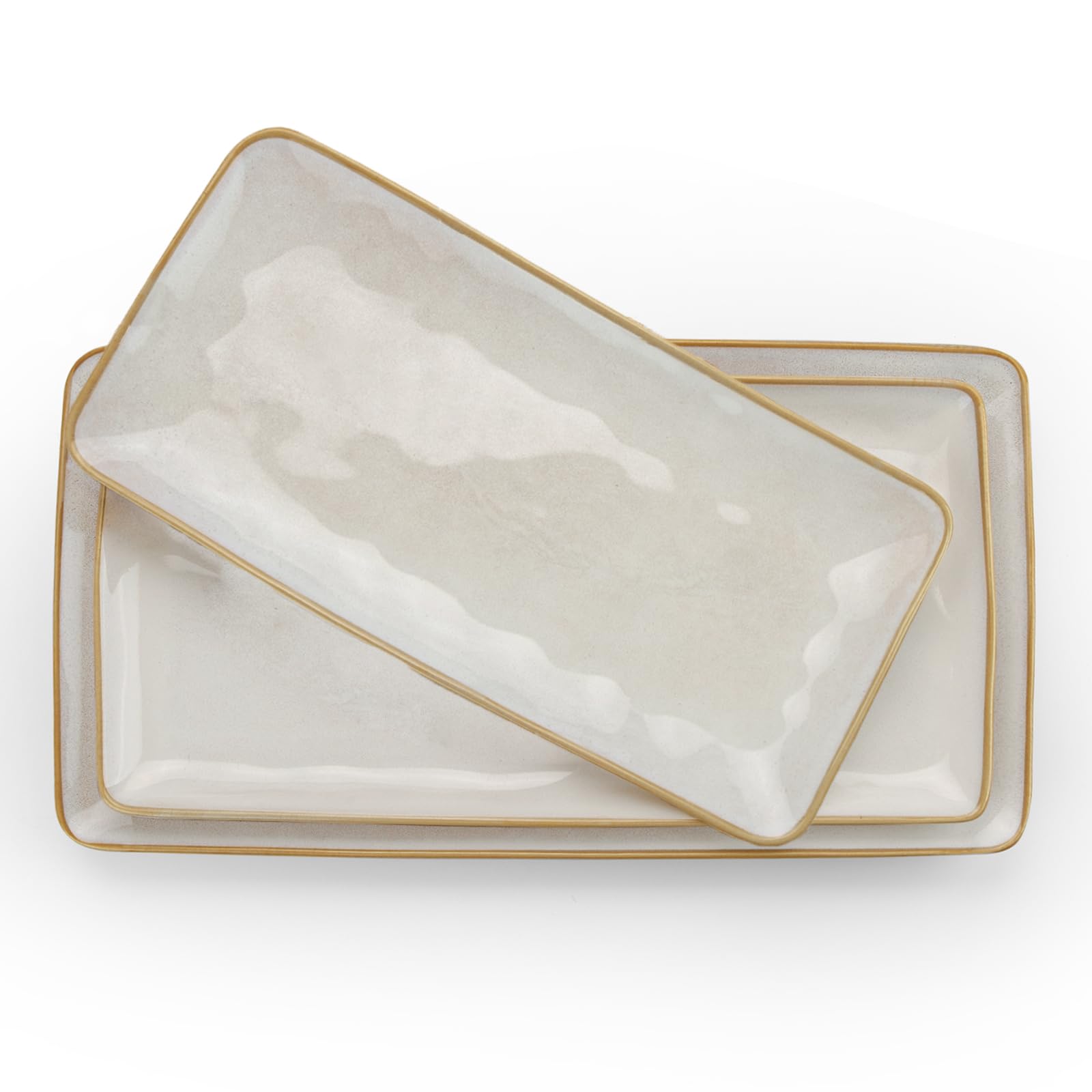 Famiware Ocean Series wave-design platter for elegant table settings.