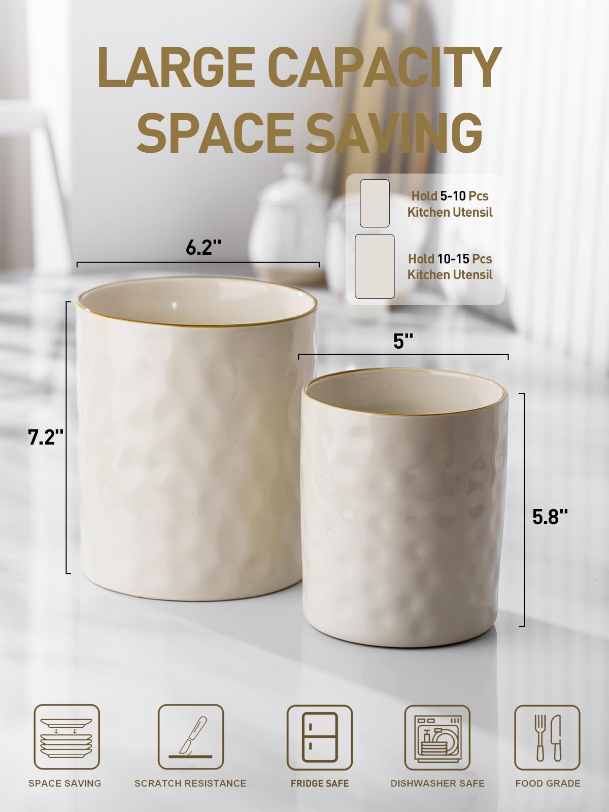 famiware Ocean Stable Ceramic Base resists tipping and protects countertops with a smooth glaze