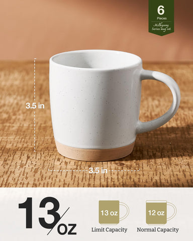 Famiware organic clay ceramic mugs offer durable heat retention