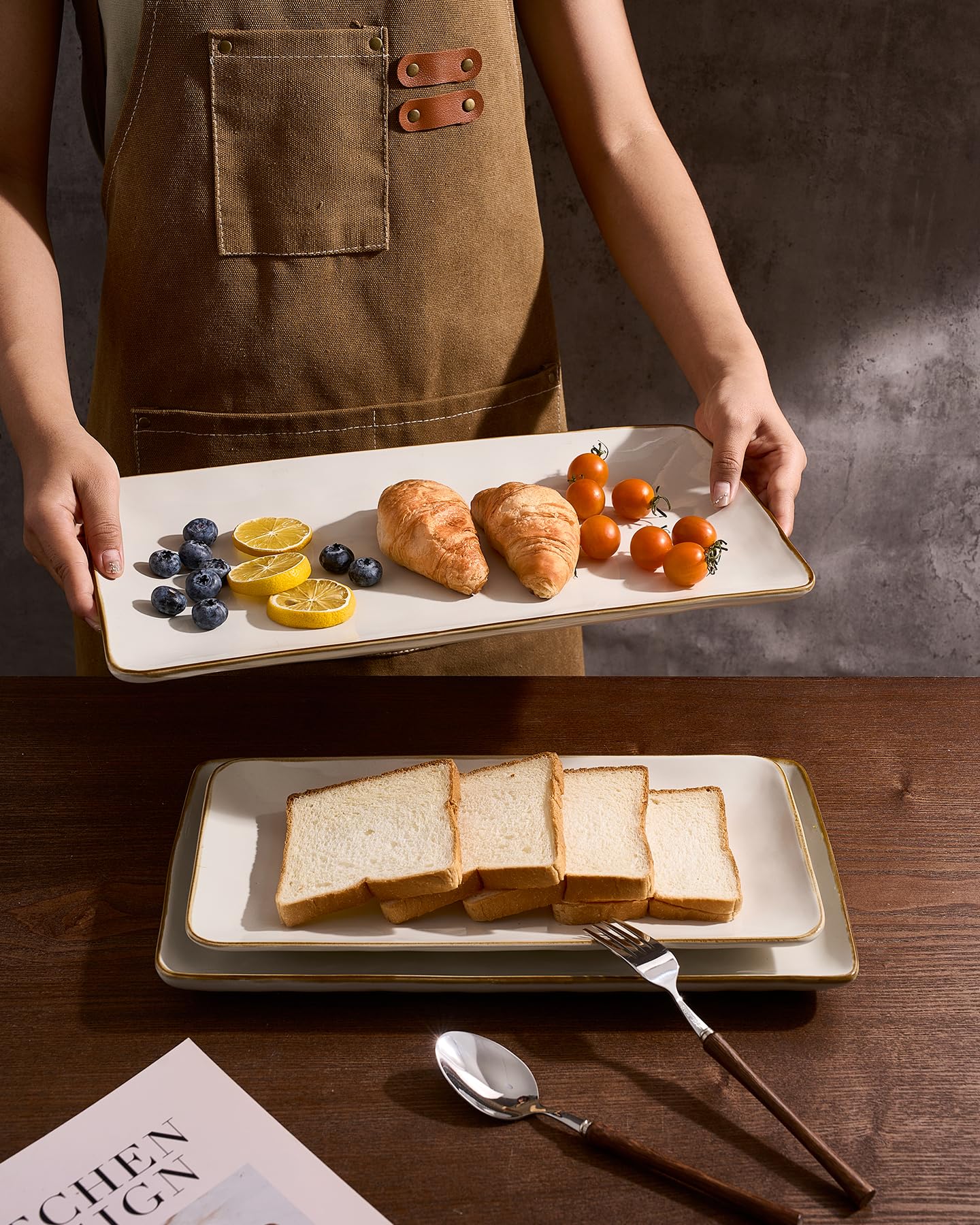 Famiware stoneware finish offers durable everyday use.