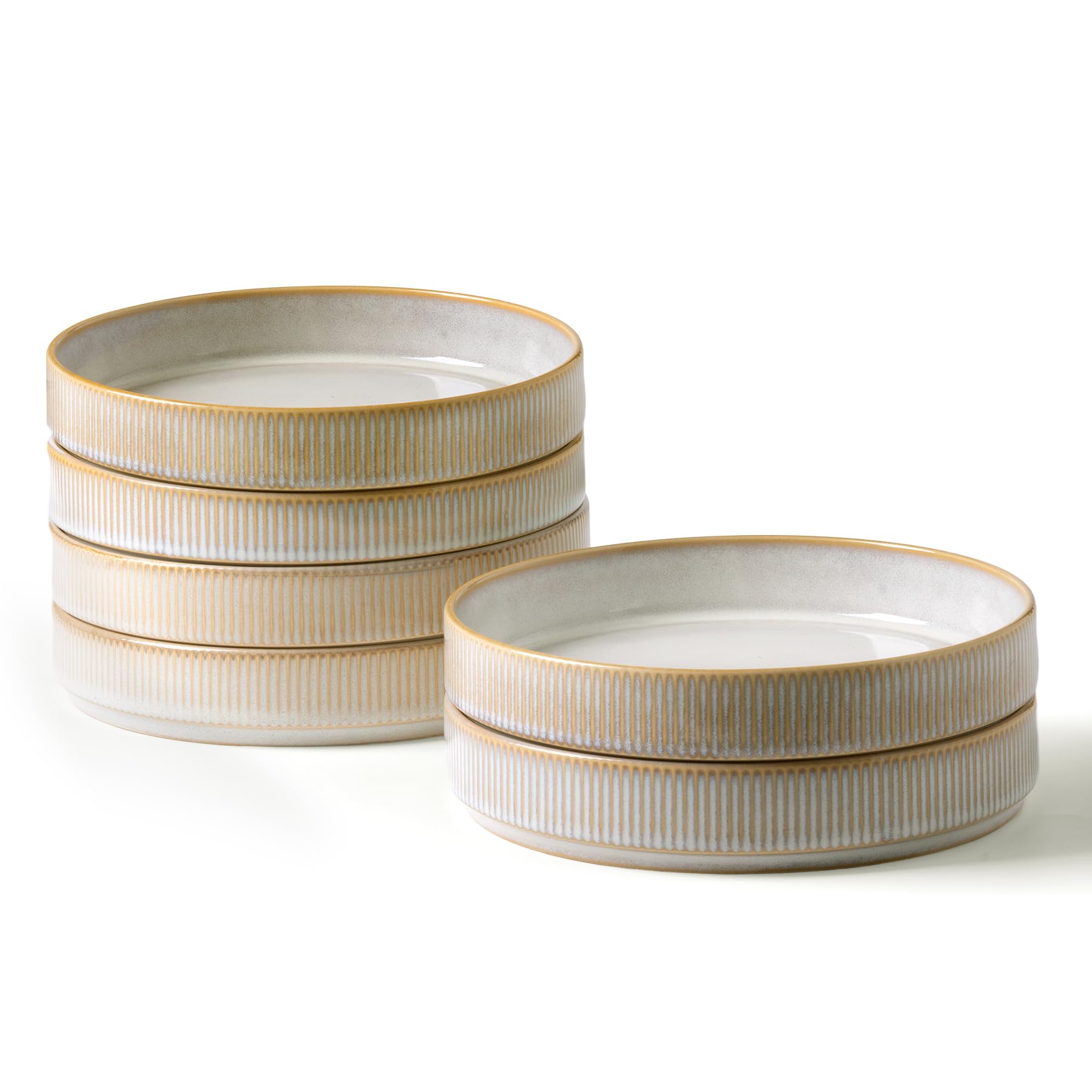 famiware Star 7.5-inch pasta bowls set for family meals with ample 23 oz capacity.
