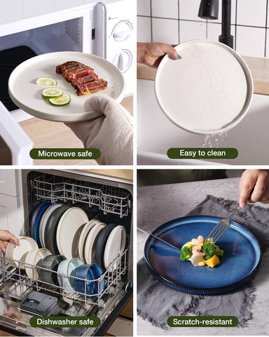 Chip-resistant surface of Famiware Star dinnerware withstands utensil use