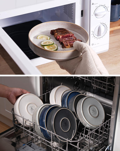 Lead-free and cadmium-free stoneware for safe family dining.