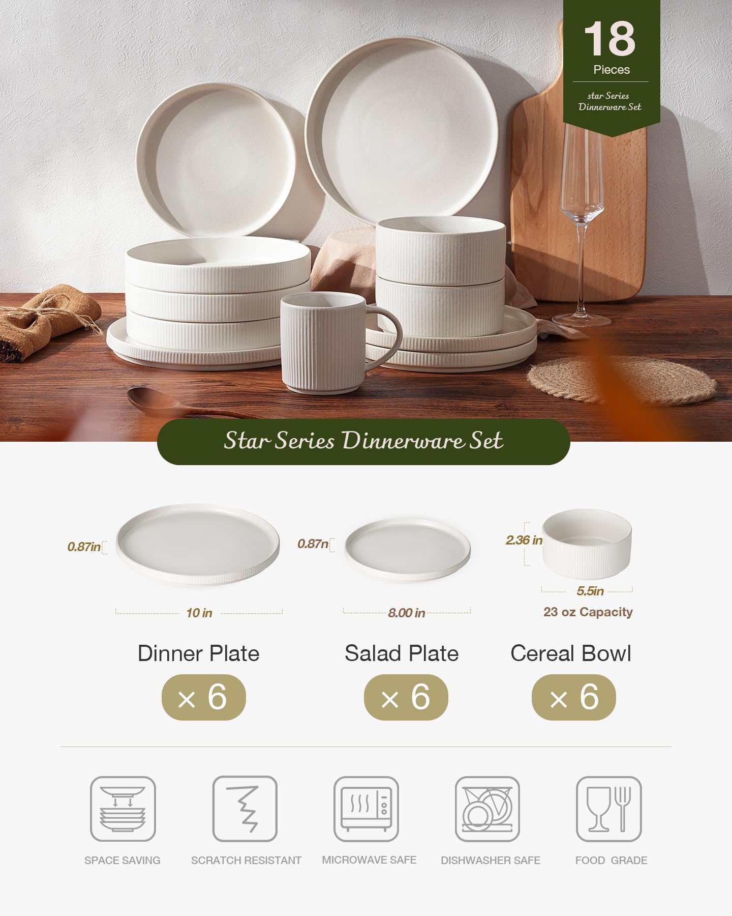 Famiware Star 8in salad plate highlights versatile stoneware for greens and sides
