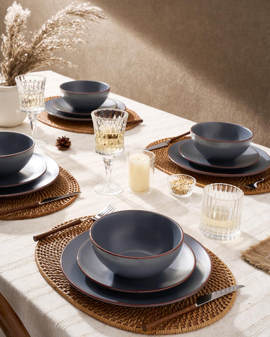 Famiware Venus salad plates showcase speckled finish for vibrant, fresh meals.
