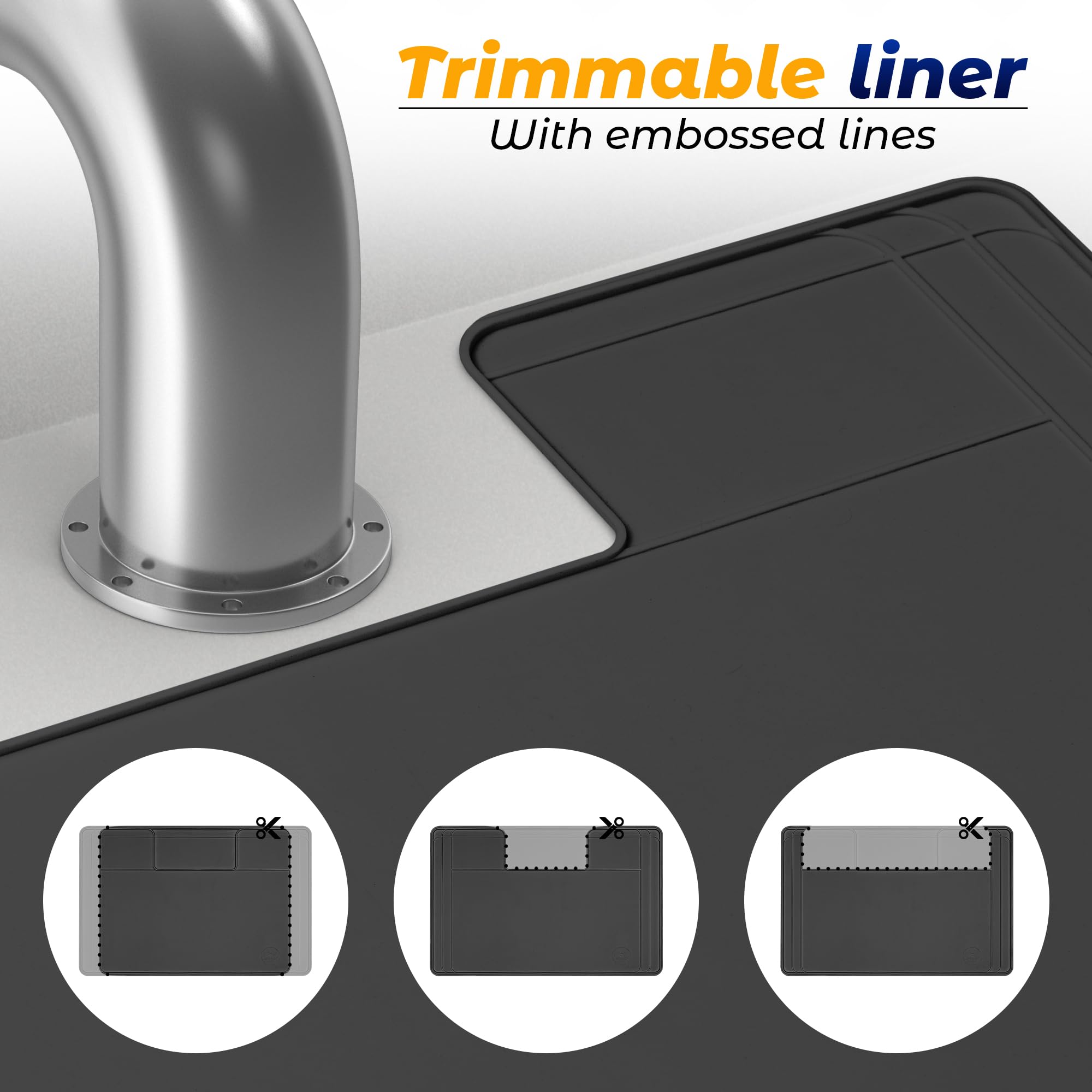 Famous Dino cabinet-protector mat keeps spills contained and surfaces clean