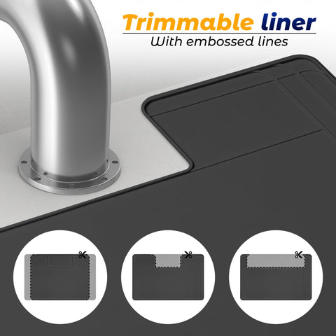 Famous Dino cabinet-protector mat keeps spills contained and surfaces clean
