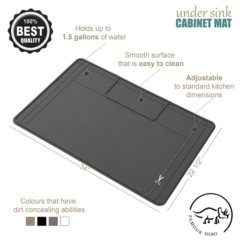 Famous Dino flexible silicone liner lies flat, preventing warping and gaps