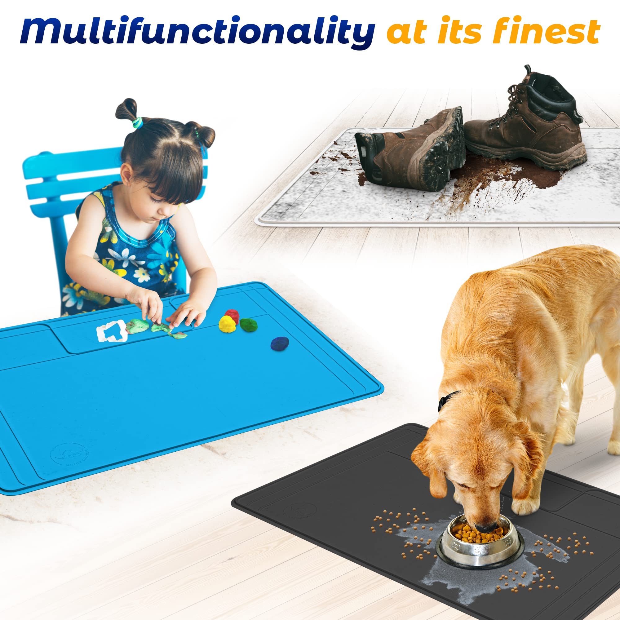 Famous Dino Under Sink Mat multipurpose liner for cabinets and pet zones.