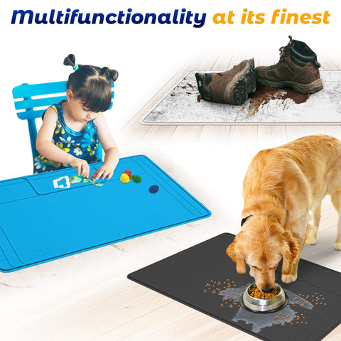Famous Dino Under Sink Mat multipurpose liner for cabinets and pet zones.