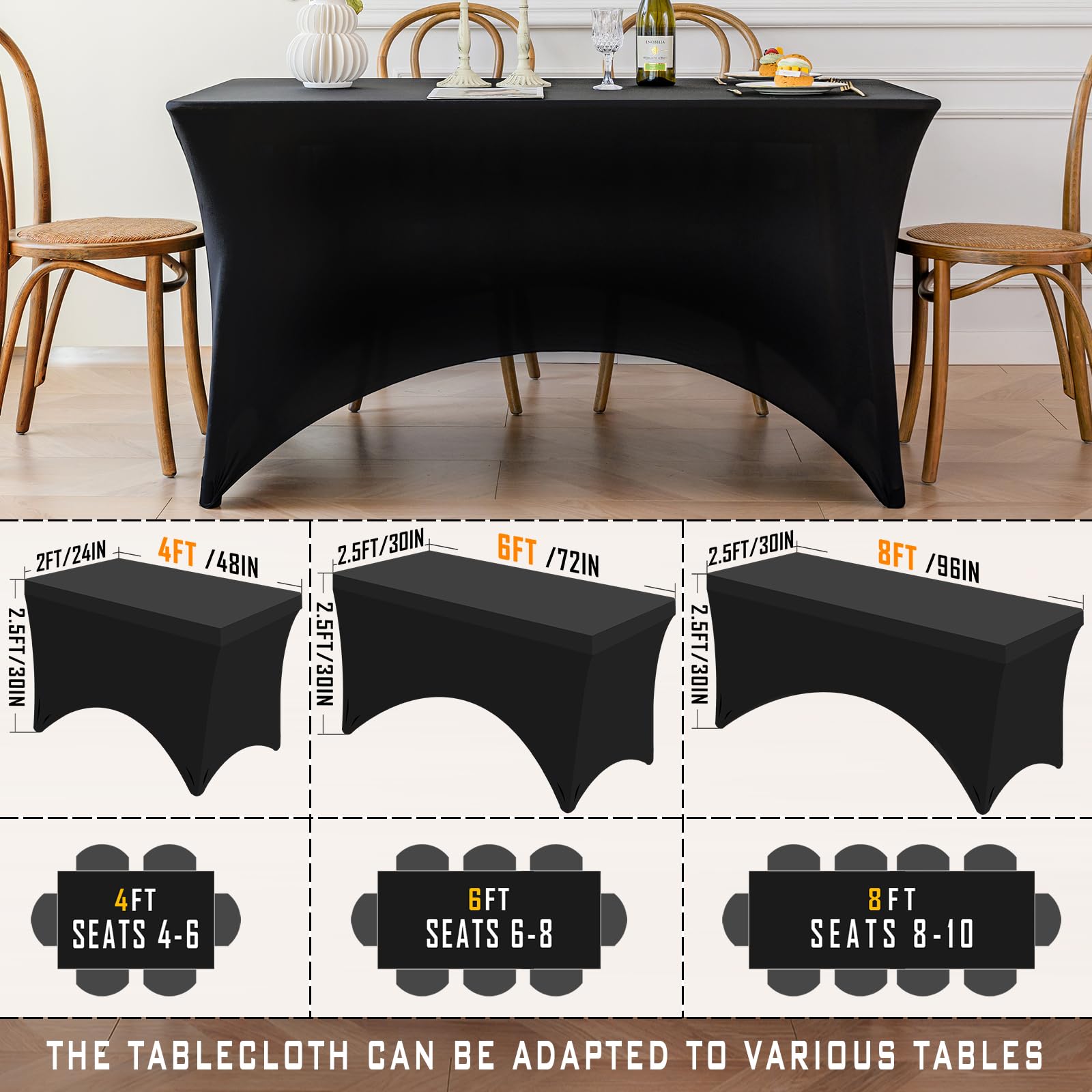 Famstar black 6ft cover suits outdoor and indoor use, resisting shade changes.