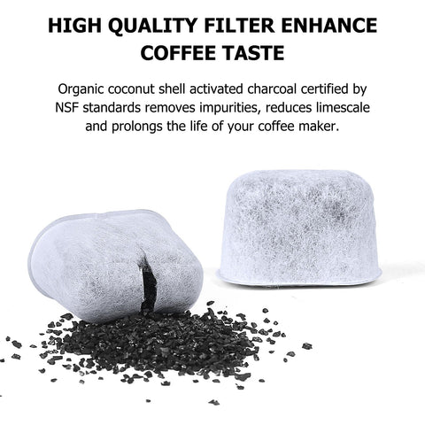 Fanativita activated charcoal filter material removes chlorine and impurities for cleaner brew water