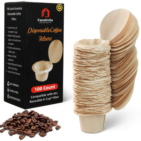 Fanativita K-Cup filters with Genius Lid for quick cleanup and less mess