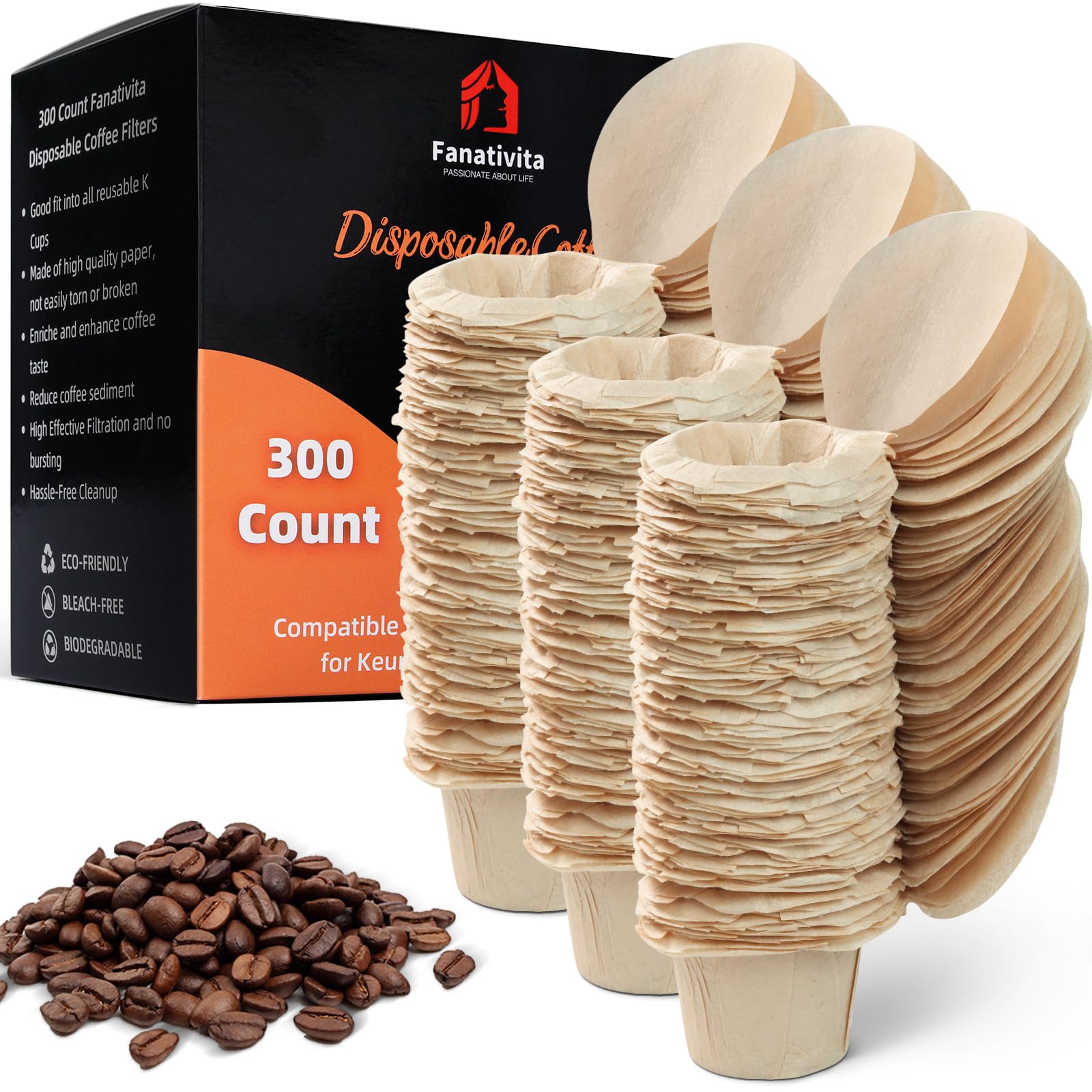 Fanativita paper filters with genius lid design for easy disposal and cleanup.