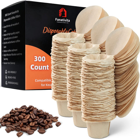 Fanativita paper filters with genius lid design for easy disposal and cleanup.