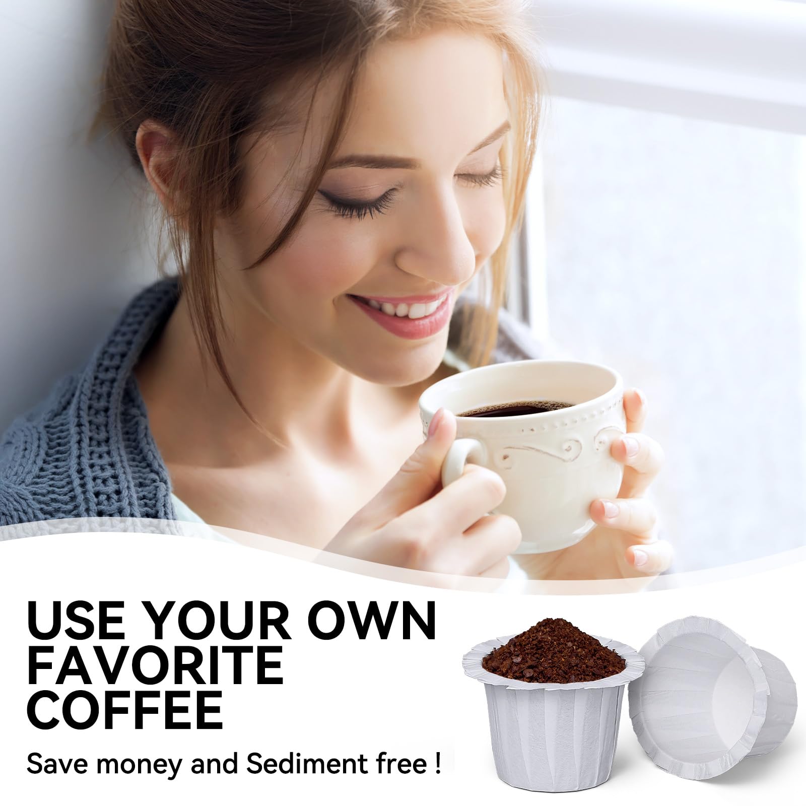 Fanativita use-your-own-coffee filter to save per cup.