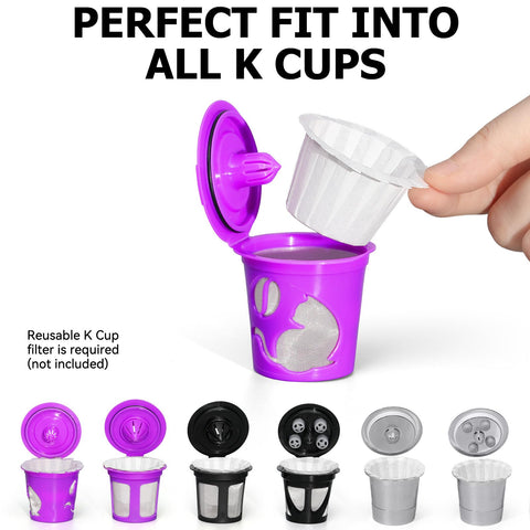 Fanativita white disposable k-cup filter for mess-free brewing.