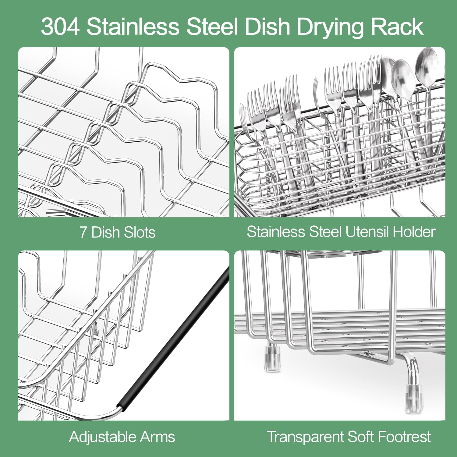 Fanbsy rustproof 304 stainless steel keeps cookware and utensils ready.