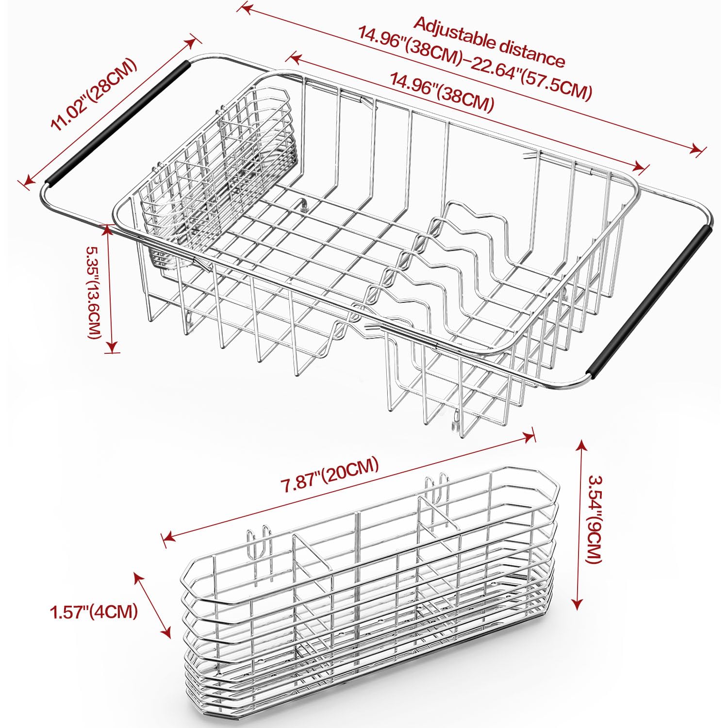 Fanbsy stainless steel utensil holder keeps forks and knives neatly in reach.