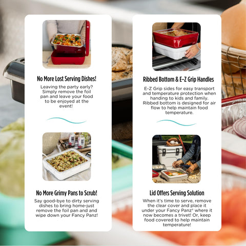 Fancy Panz fits most half-size pans for versatile hosting