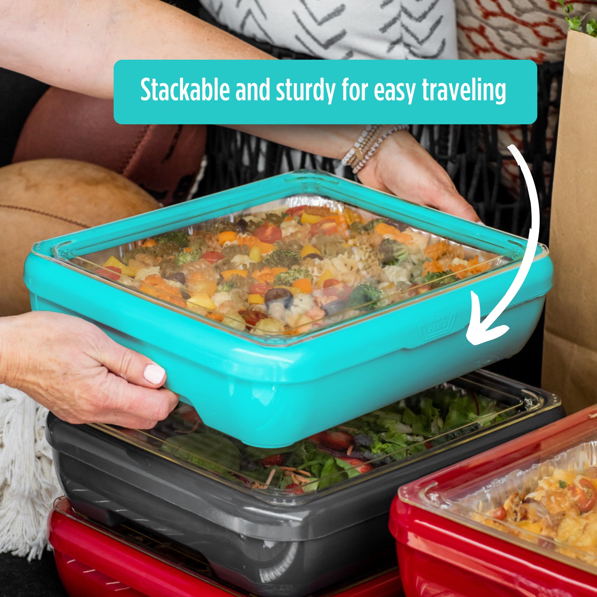 Fancy Panz fits standard half-size pans for quick setup.