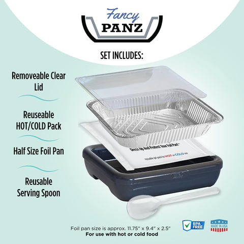 Fancy Panz serving spoon included for easy serving at gatherings.
