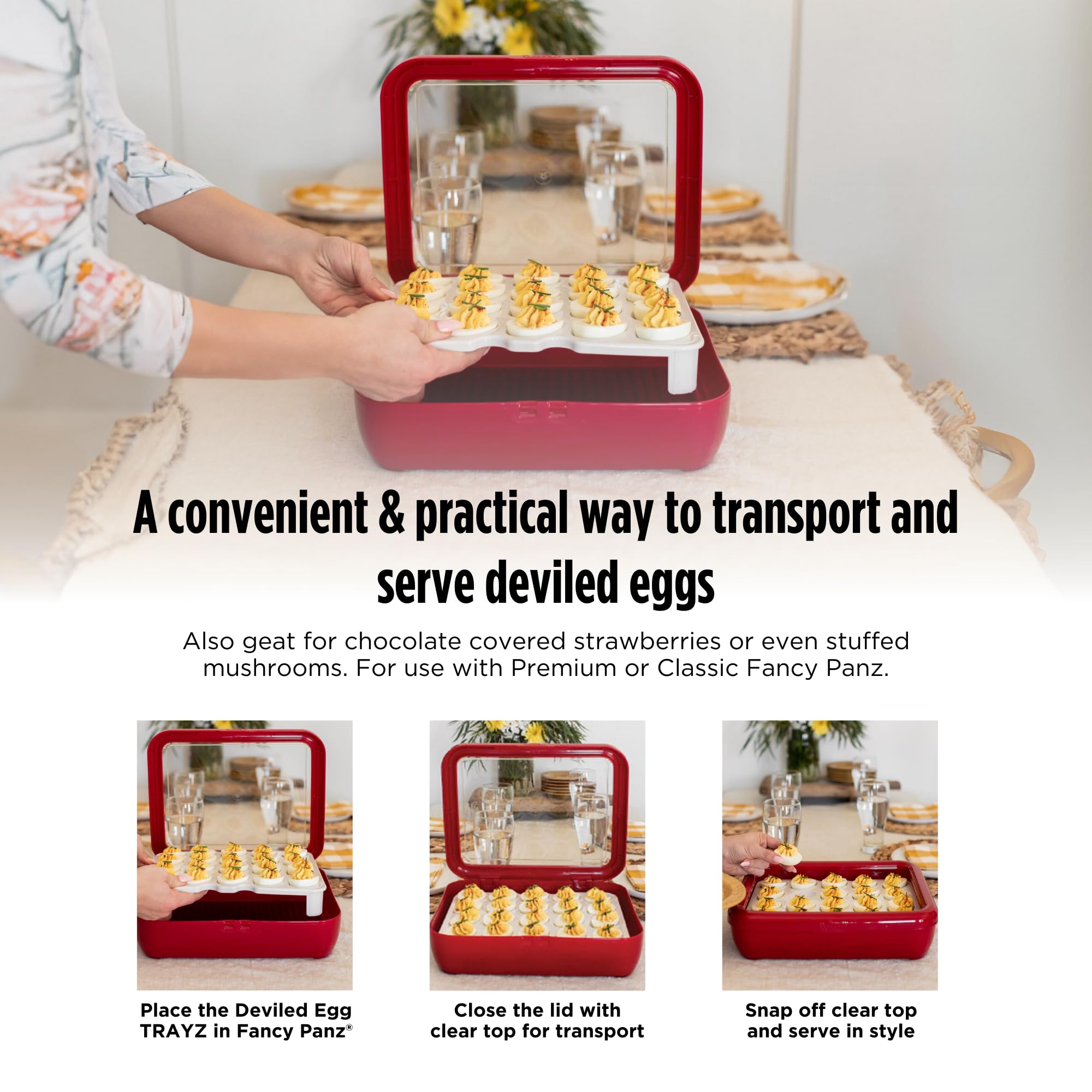 Fancy Panz tray fits Classic and Premium Elevated Tray for stylish serving