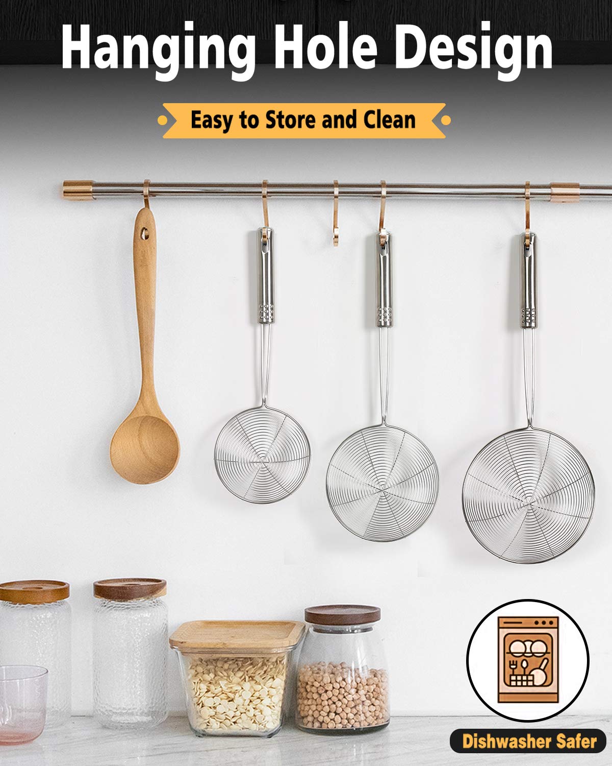Fancymay spider strainer is dishwasher-safe for easy cleanup