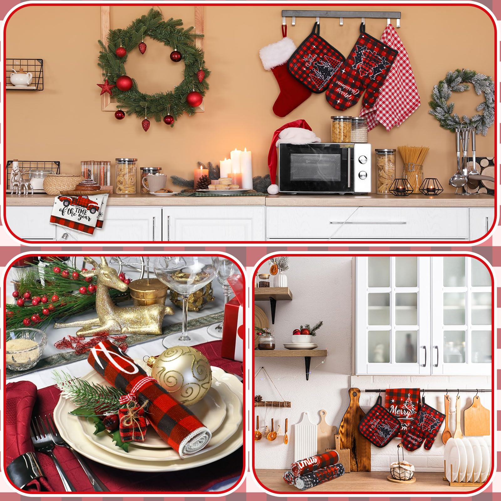 Fanfanwin Christmas floor mat 120x50 offers cushioned protection in busy areas