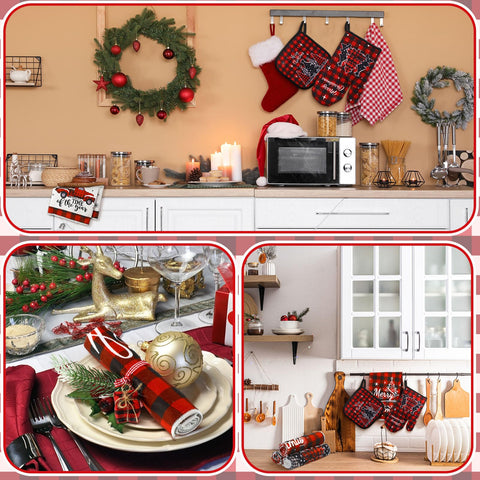 Fanfanwin Christmas floor mat 120x50 offers cushioned protection in busy areas