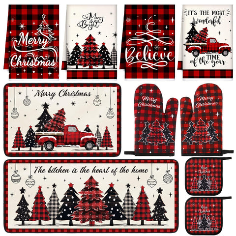 Fanfanwin Christmas placemats brighten the table and protect surfaces during meals