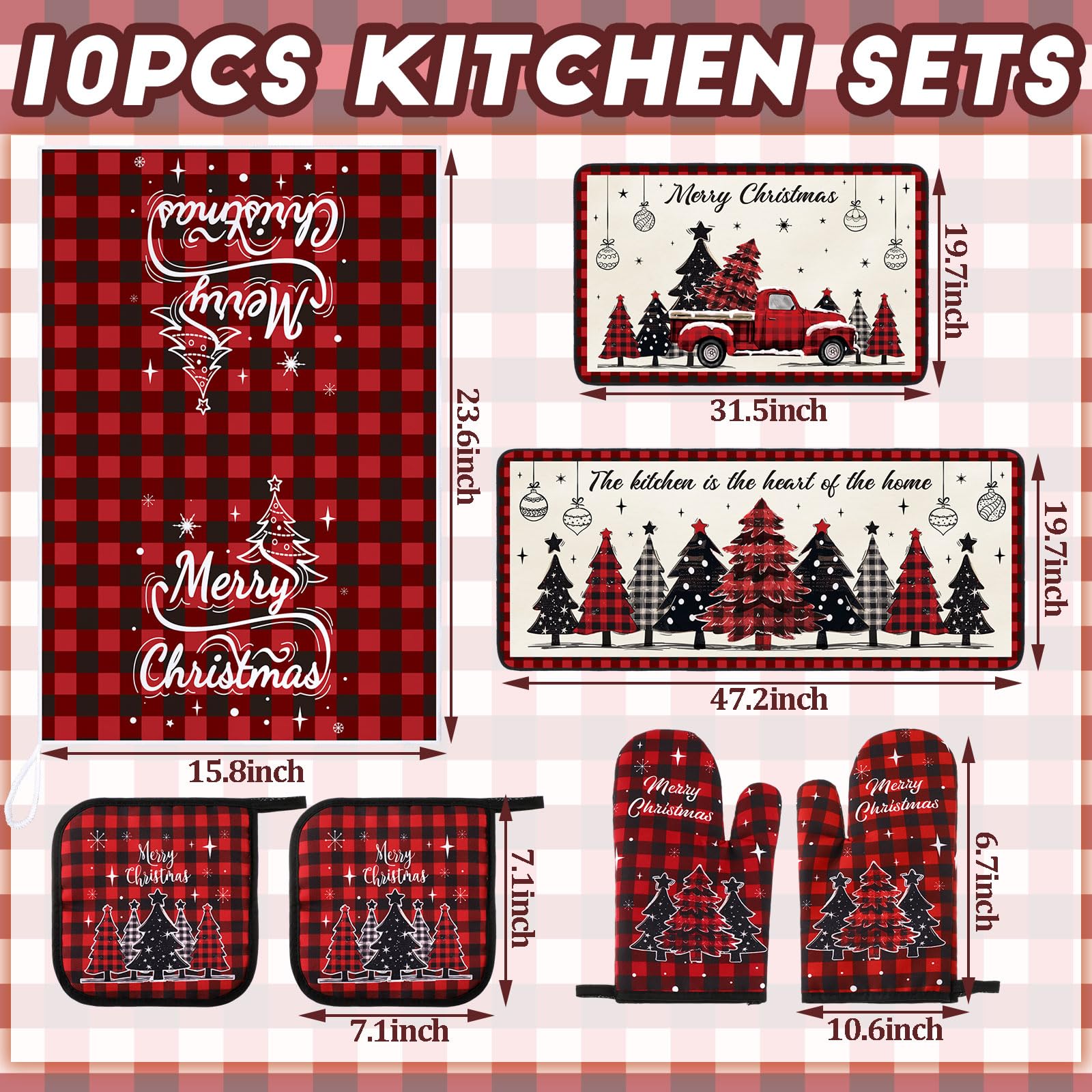 Fanfanwin Christmas pot holders safeguard hands while handling hot dishes