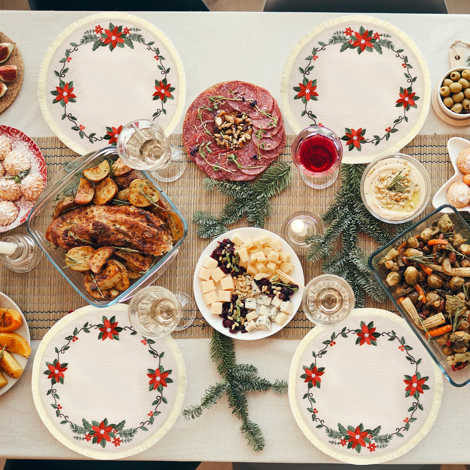 Fanfanwin placemat measures 38 cm in diameter