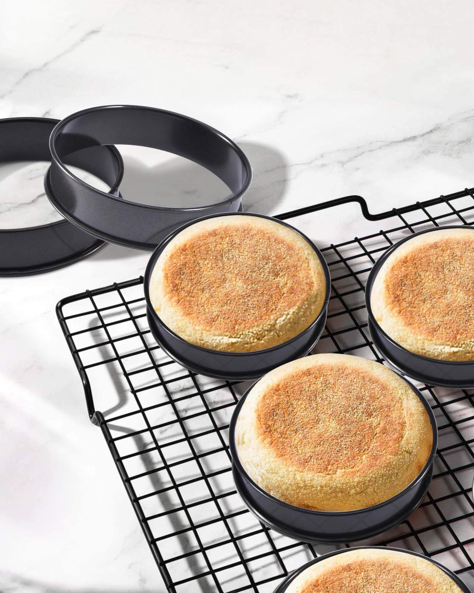 FANGSUN crumpet and pancake rings for tidy batter rings