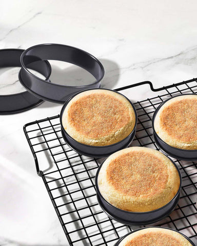 FANGSUN crumpet and pancake rings for tidy batter rings