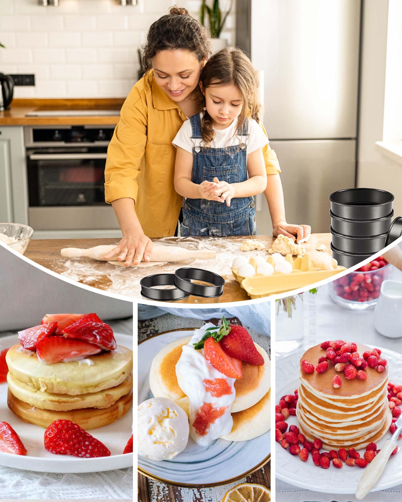 FANGSUN egg and mini dessert rings in a compact setup