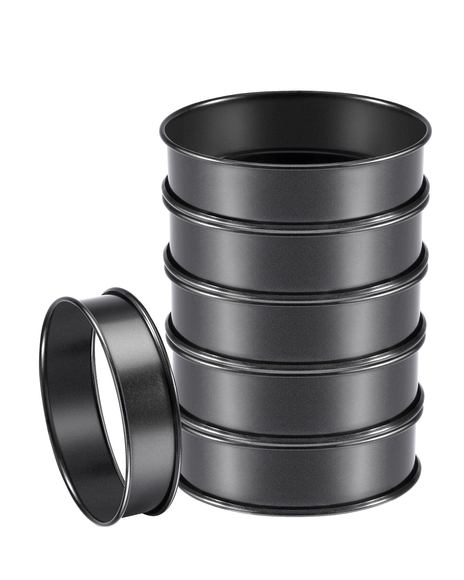 FANGSUN English muffin ring 4in set with nonstick coating for easy release