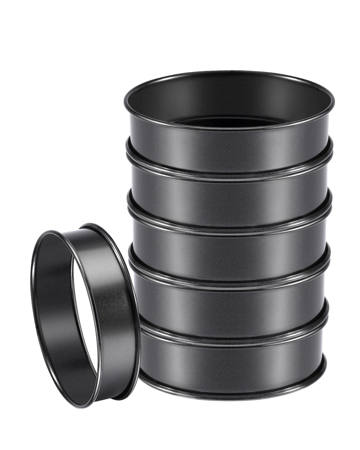 FANGSUN English muffin ring 4in set with nonstick coating for easy release