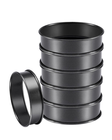 FANGSUN English muffin ring 4in set with nonstick coating for easy release