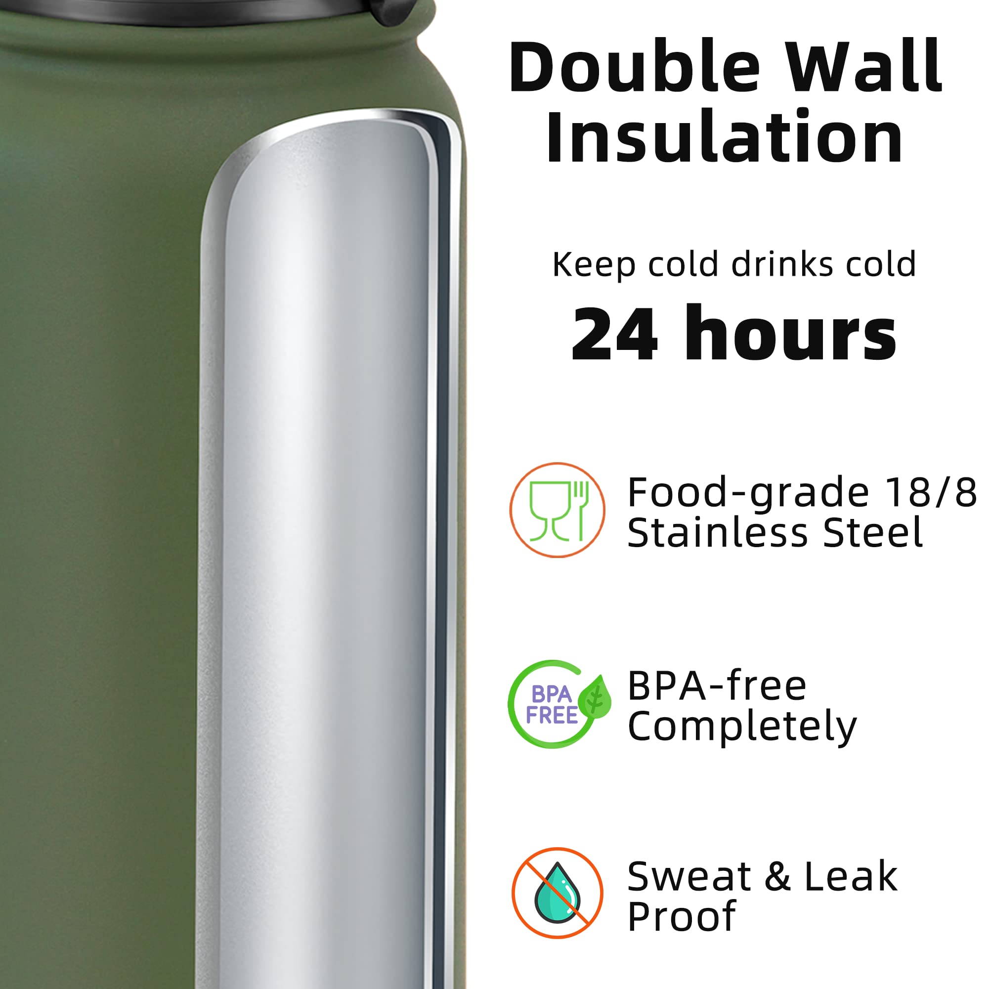 Fanhaw BPA-free stainless steel bottle for safe daily hydration.