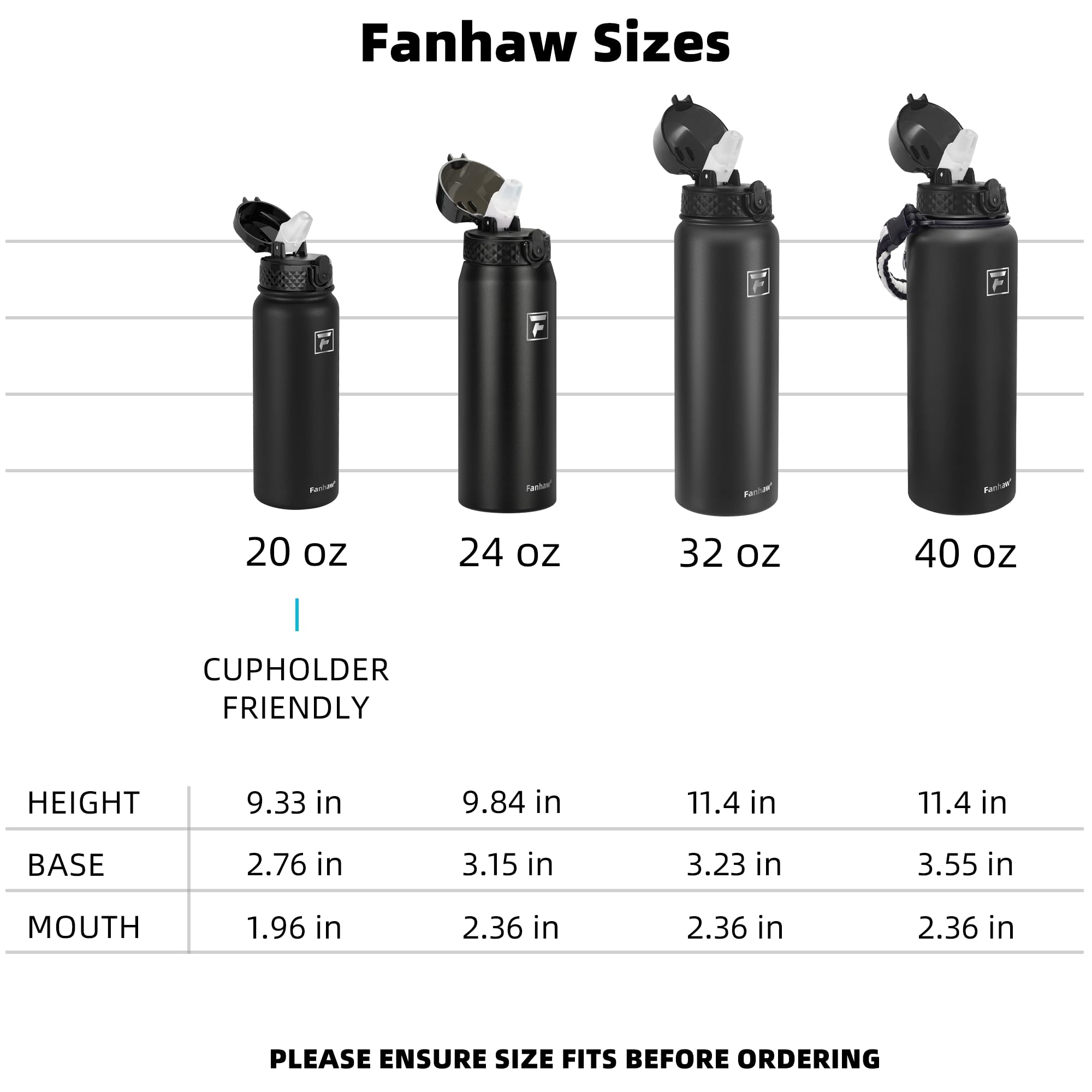 Fanhaw double-wall insulation keeps beverages cold up to 24 hours