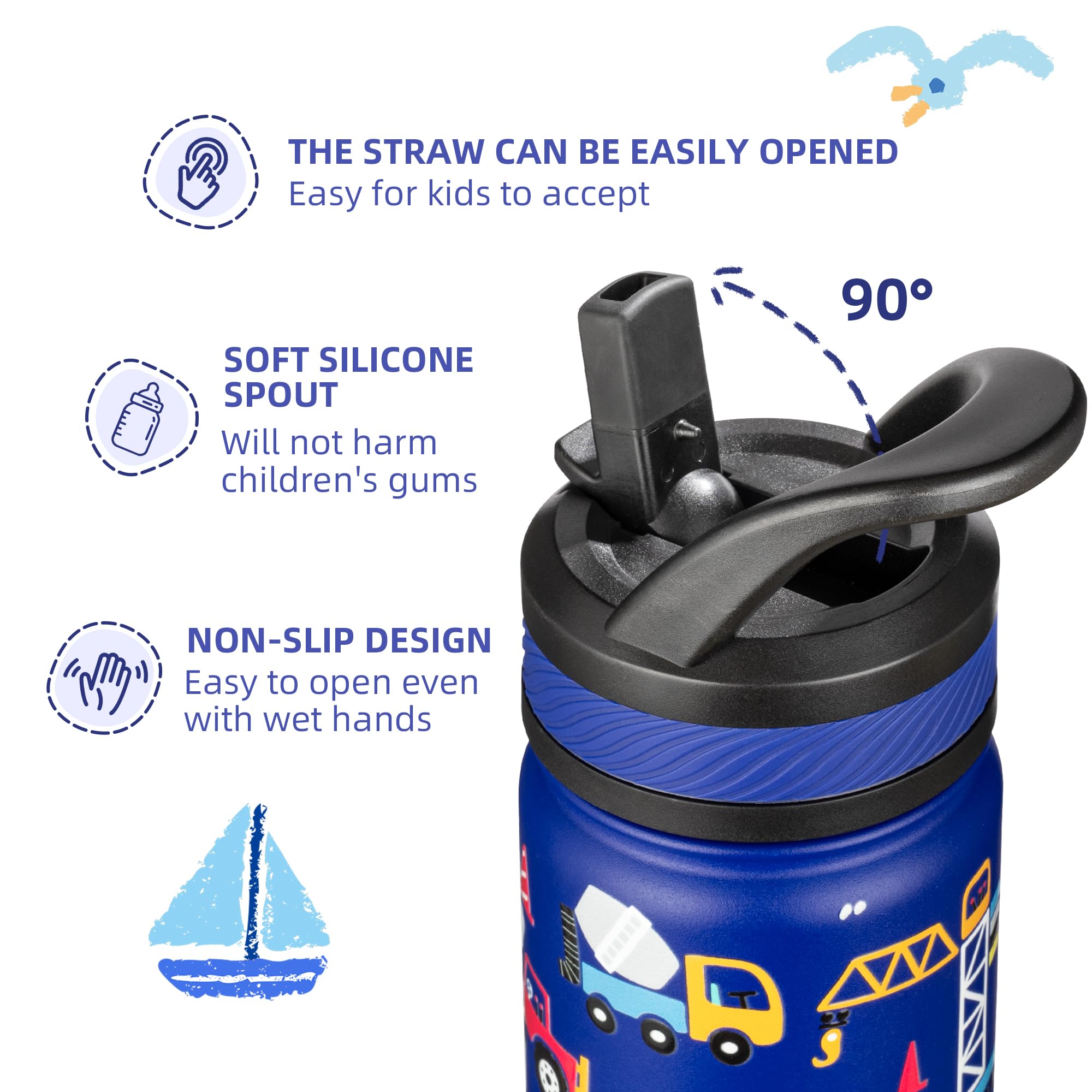 Fanhaw leakproof straw lid preventing spills during sports and travel