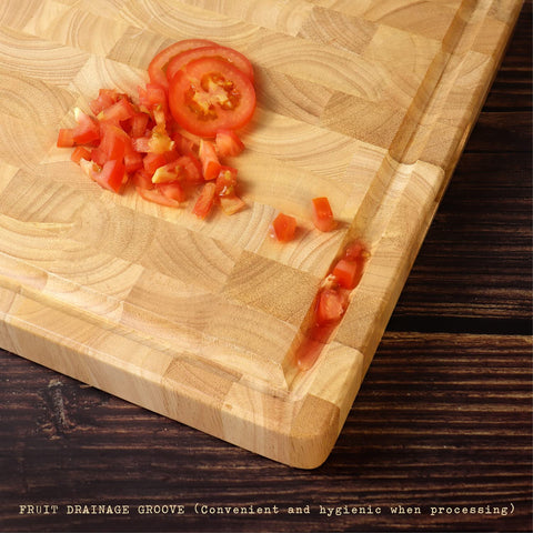 FANICHI wooden block large cutting board for heavy prep.