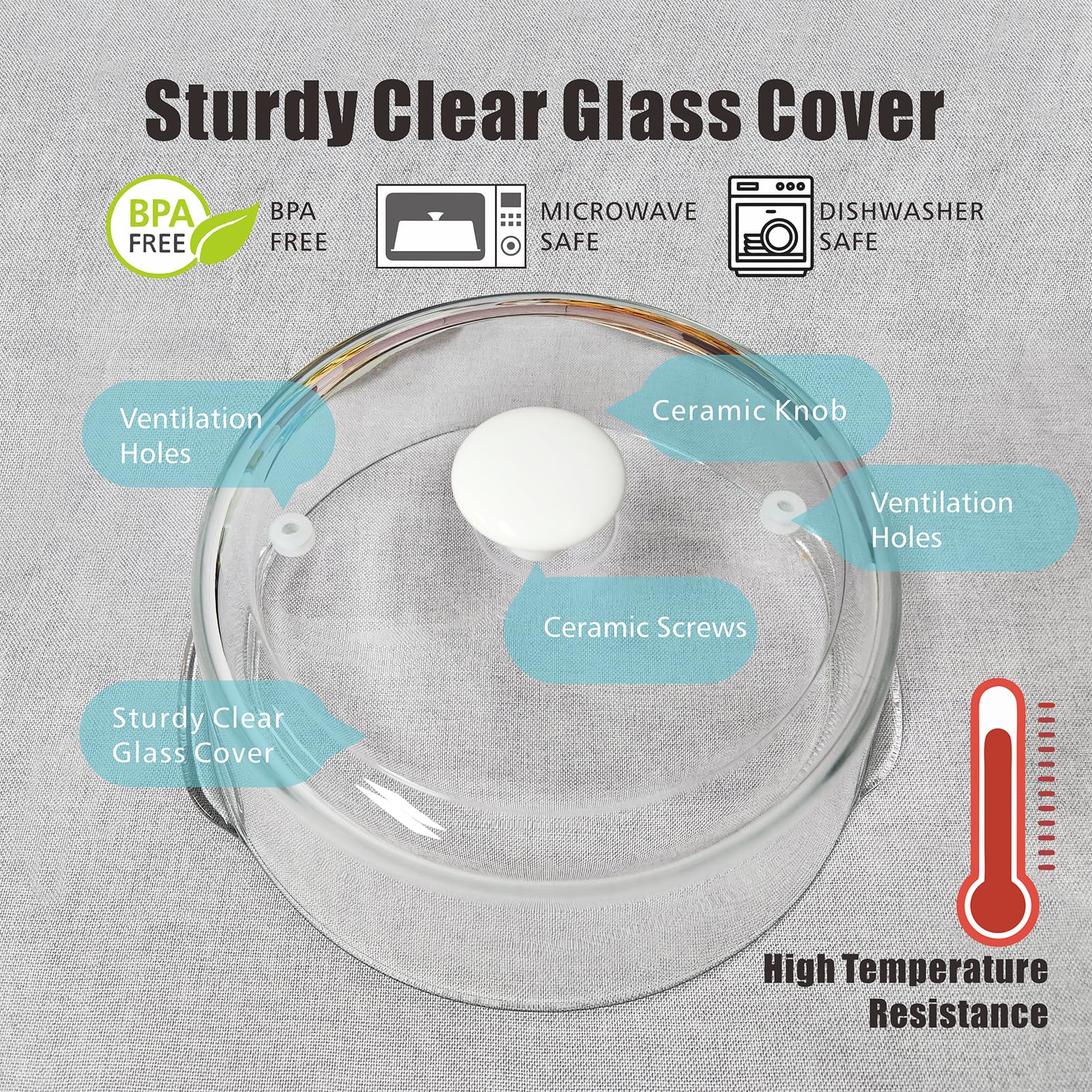 Fanqiew top vent holes release steam while cooking
