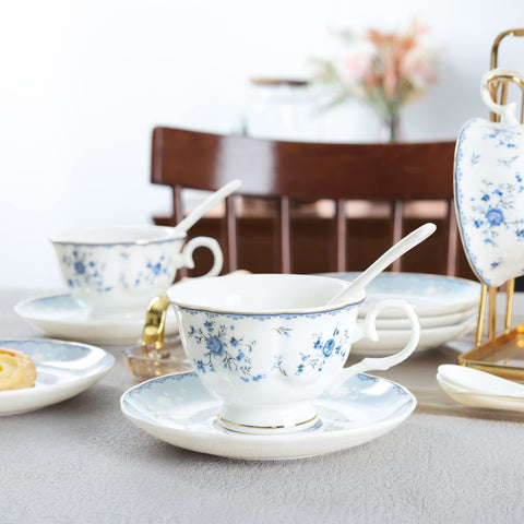 Fanquare blue rose milk jug for cream and tea service