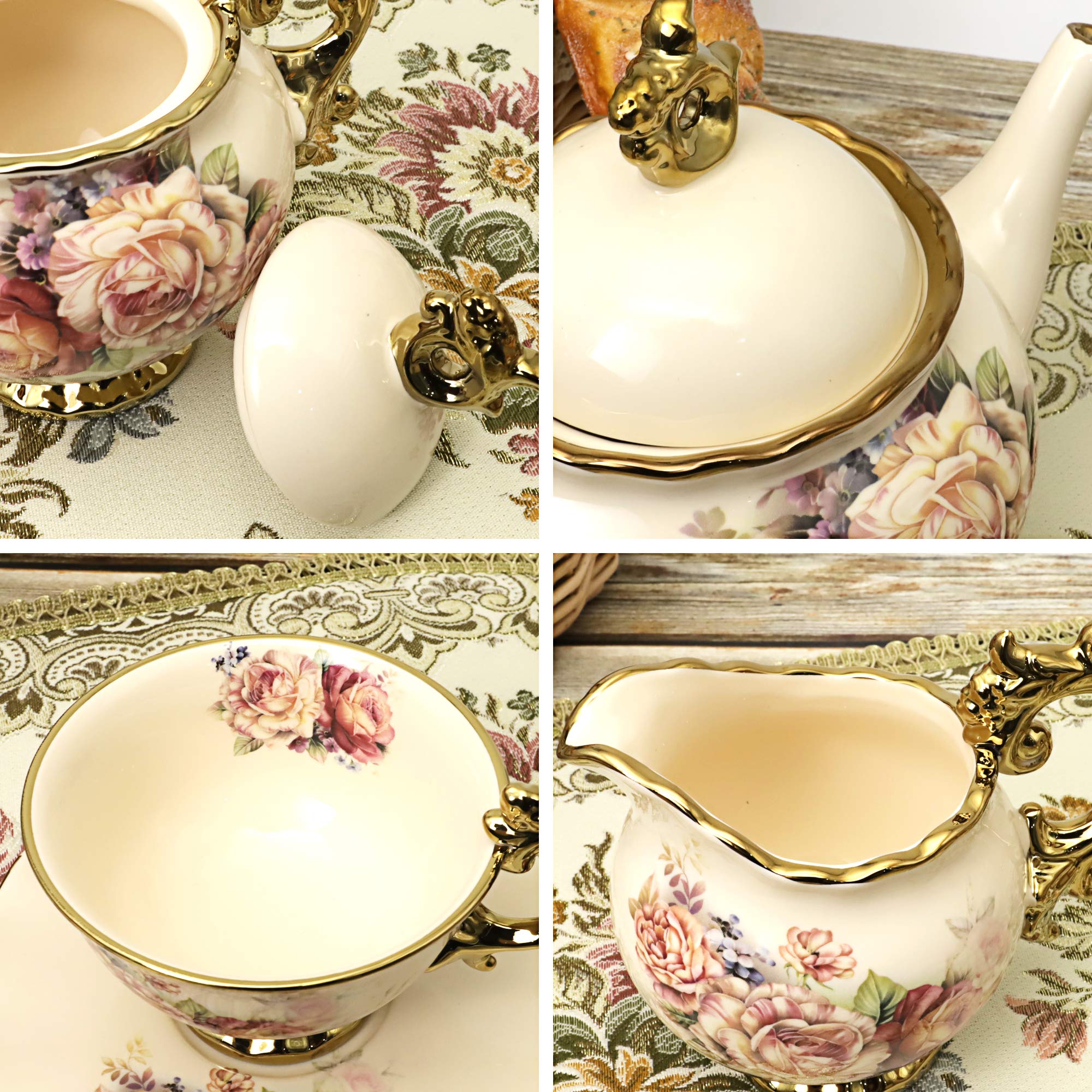 Fanquare porcelain milk jug complements tea service